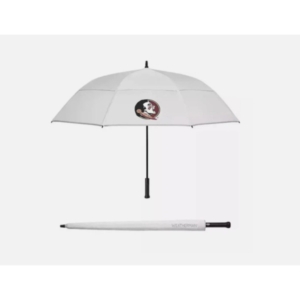 Weatherman Golf Umbrella 68" White Florida State Seminoles Collegiate Tailgate
